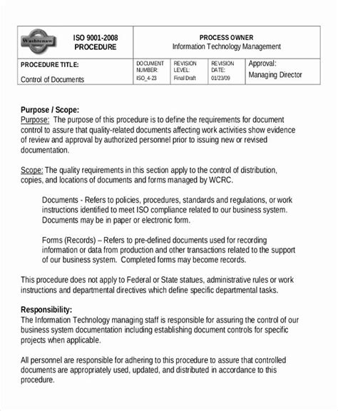 Standardized Work Instructions Templates