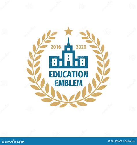 Education Badge Logo Design University High School Emblem College