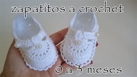 Zapatitos A Crochet Para Bebe Modelo Daniela 0 3 Meses YouTube
