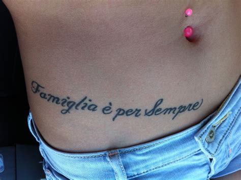 My first tattoo "family is forever" in Italian. | Tattoo quotes