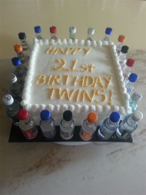 Twins 21st Birthday Cake