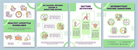 Healthy Lifestyle Guidelines Brochure Template 2146136 Vector Art At
