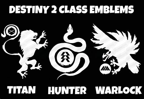 Destiny 2 Class Emblem Decal Choose From Titan Hunter