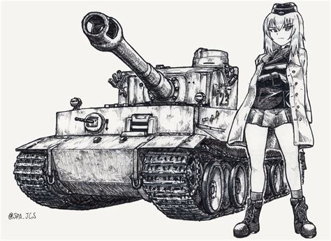 Itsumi Erika Girls Und Panzer Drawn By Nspa Spa Jcs Danbooru