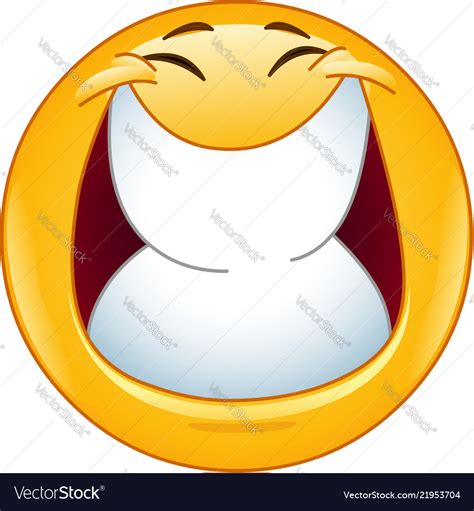 Big Smile With Closed Eyes Emoticon Royalty Free Vector