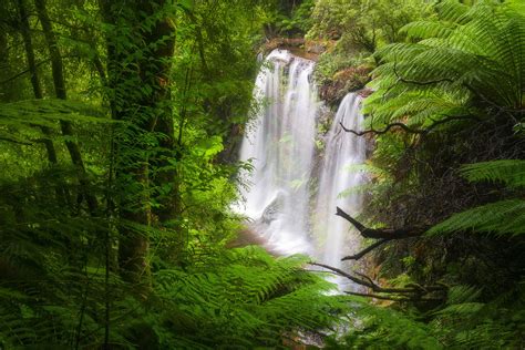 Green Forest Waterfall Hd Wallpaper Background Image 2048x1366 Id