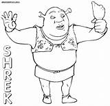 Shrek Coloring Ogre Colorings sketch template