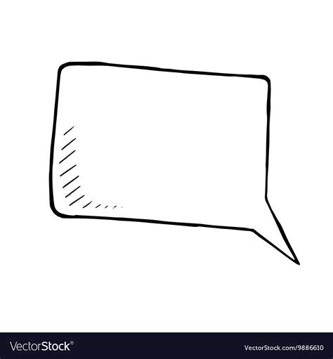 Hand Drawn Doodle Of A Speech Bubble Royalty Free Vector