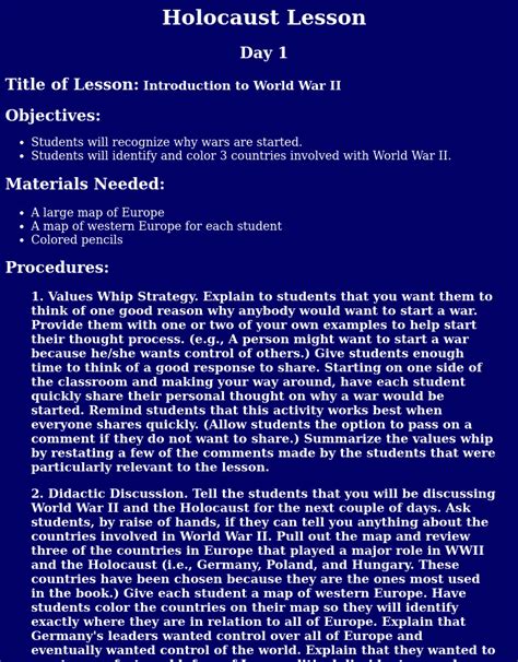 Introduction To World War Ii Lesson Plan For 11th Grade Lesson Planet