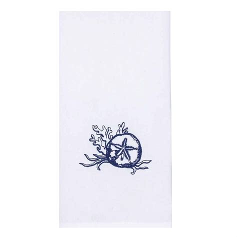 Buy Home Collection By Raghu Et620052 Cobalt And White Sand Dollar Towel