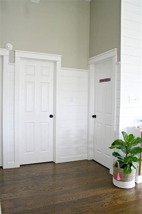 Maybe replace an old door and it just won't fit? Finished shiplap walls and farmhouse door trim in the loft ...