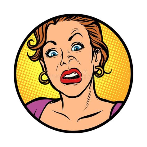 Woman With A Funny Surprised Face Stock Vector