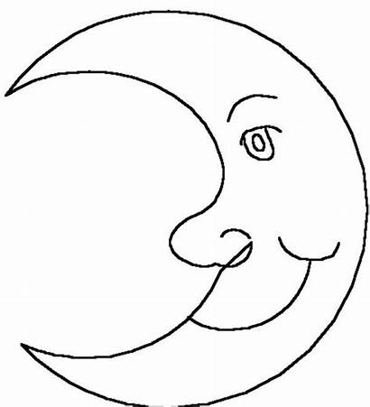 Moon Drawing Coloring Pages Sky Coloringsky Drawings