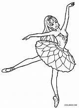 Coloring Ballerina Ballet Dance Printable Barbie sketch template