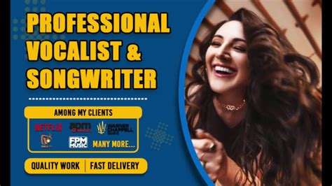 Write Lyrics And Record Vocals For Your Song By Ocastriota Fiverr