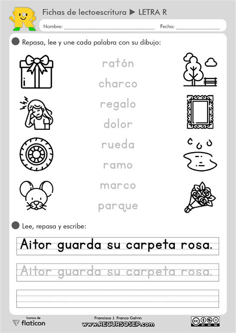 Fichas Lectoescritura Montessori Recursosep Letra R Imprenta Page