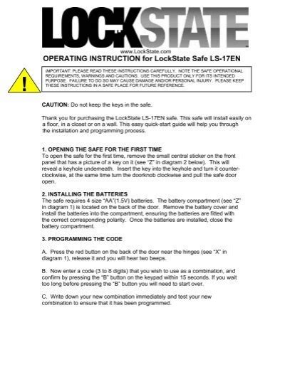Ls 17en Instruction Manual Lockstate