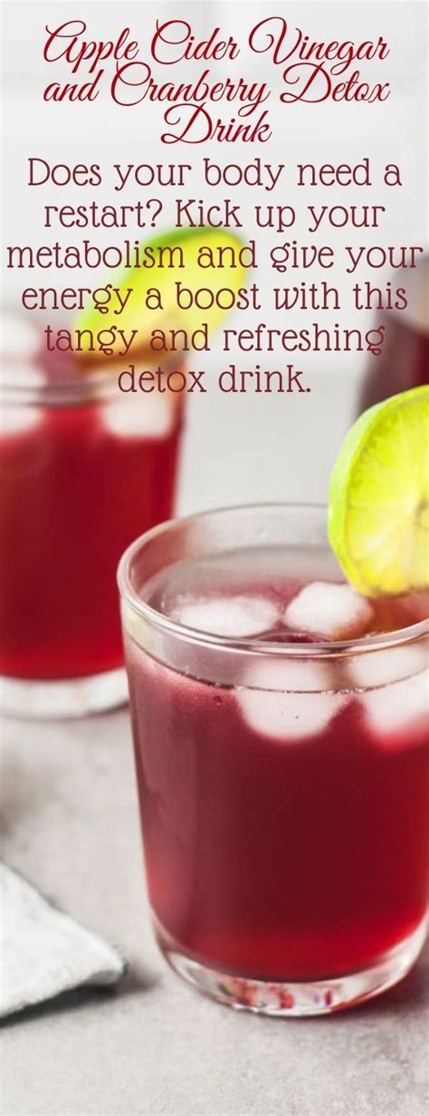 apple cider vinegar and cranberry detox drink all delicious recipe