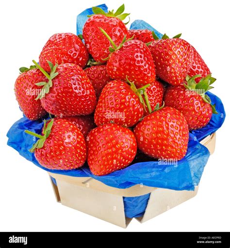 Punnet Of Strawberries Stock Photo Alamy