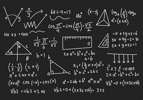 Vector Realistic Math Chalkboard Background Illustration 17198734