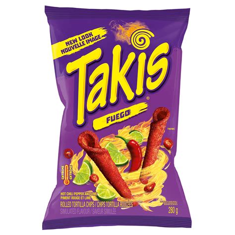 Buy Takis Fuego Tortilla Chips Spicy Chili Pepper And Lime Flavour 280g