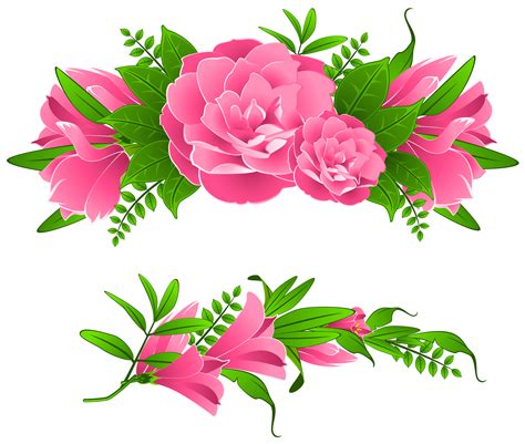 Clip Art Pink Flowers