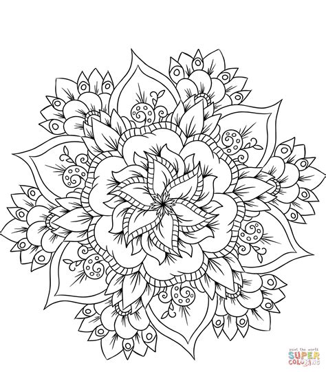 24 Flower Mandala Coloring Pages Easy