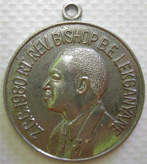 Medallions Medallion Zcc 1980 Rt Rev Bishop B E Lekganyane