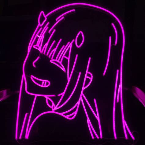 Zero Two Led Neon Sign 100handmade Neon Sign Anime Decor Etsy