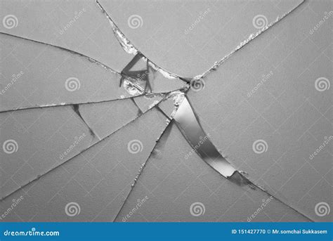 Broken Mirror Shattered In Many Pieces Cracked Glass The Mirror Crack Texture Background Stock