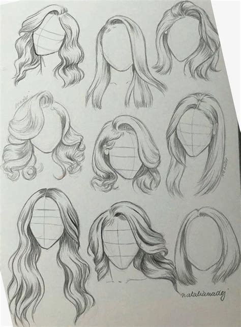 Haarzeichnung Haar Haar Styling Styling Gesichts