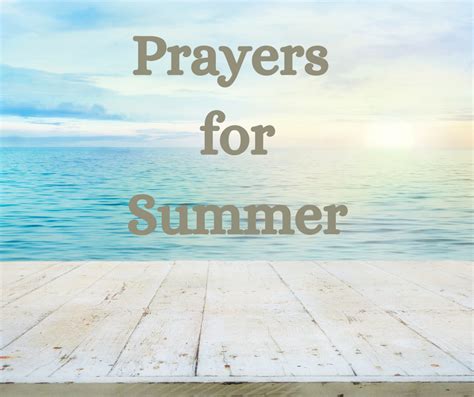 Prayers For Summer Second Congregational Church Of Wilton