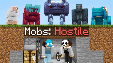 Minecraft But All Mobs Are Hostile And Custom Youtube