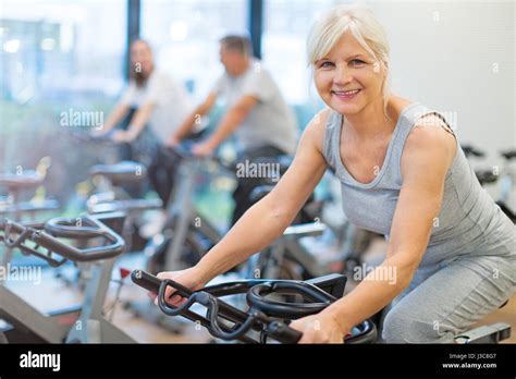 Seniors Doing Fitness Exercises Stock Photo Alamy