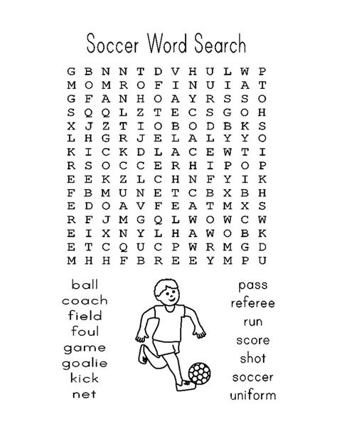 Word Search Football To Print Activity Shelter