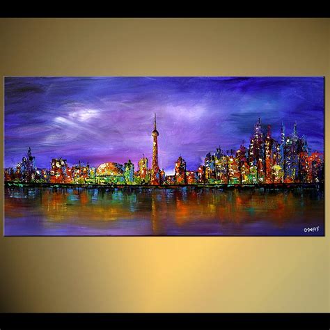 Abstract Skyline Paintings