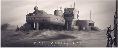 Outpost Pencil On Paper Then Some Value In Ps Do Cho Sci Fi