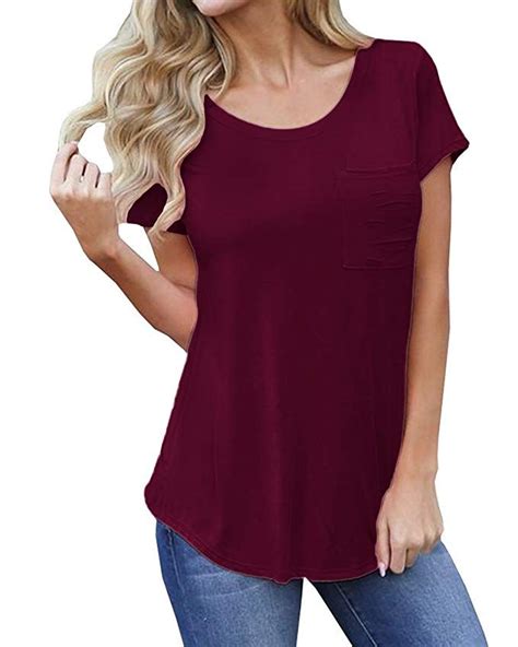 Womens Red Wine Tee So Soft And Comfortable Flattering Fit