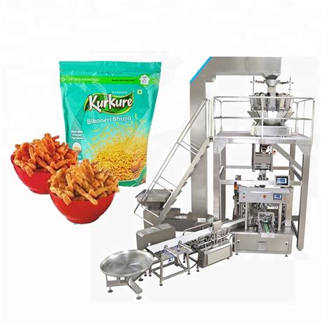 Specializes in plastic extrusion machinery manufacturer in taiwan plastic extrusion industry. Automatic Chin Chin Kurkure Pouch Packing Machine With Weigher