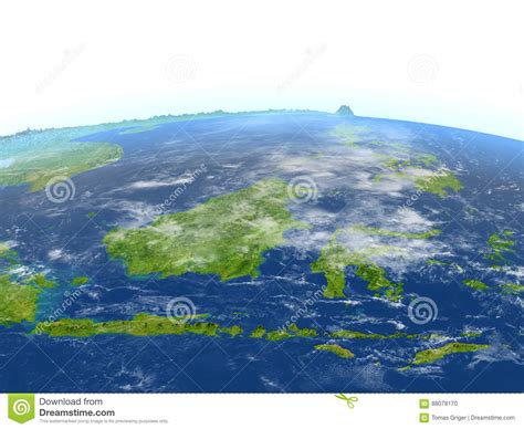 Malaysia On Planet Earth Stock Illustration Illustration Of Realistic