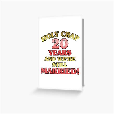 Funny 20th Anniversary Greeting Card For Sale By Thepixelgarden