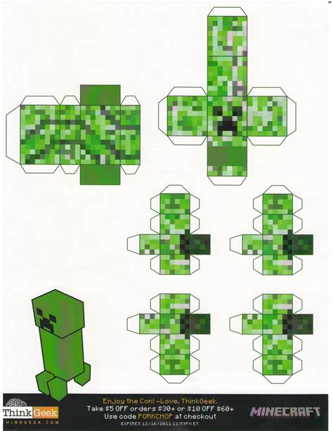9free Pixel Papercraft Minecraft Zombie Bluestarwife