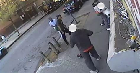 police release surveillance video of bronx fight shooting cbs new york