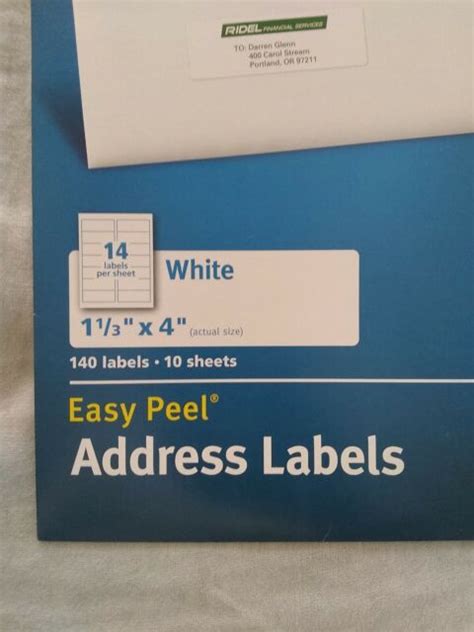Avery Easy Peel White Address Labels 18262 25cm 08cm X 10cm For