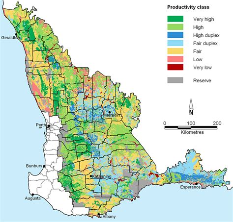 South West Western Australia Map State Coastal Towns Map