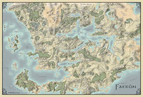 Faerun Map From Forgotten Realms Poster Etsy Forgotten Realms