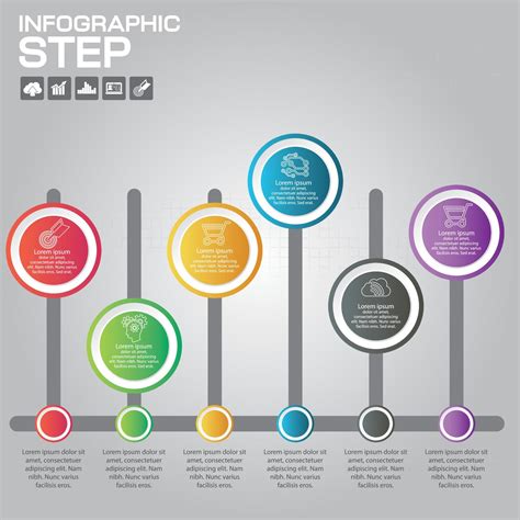 Timeline Infographics Design Template With 6 Options Process Diagram