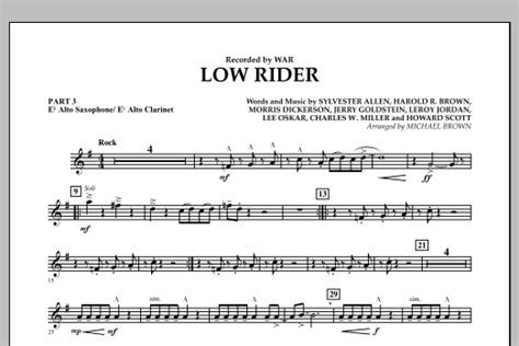 Low Rider Pt 3 Eb Alto Sax Alto Clar Sheet Music Michael Brown Concert Band Flex Band