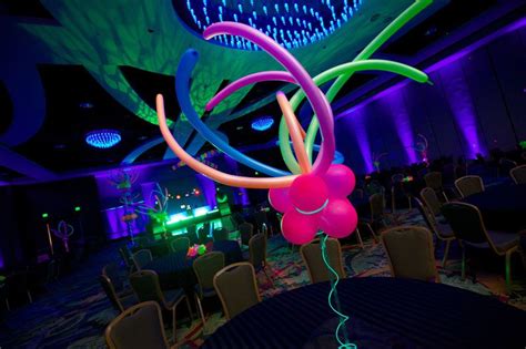 Neon Mitzvah Neon Pro Green Wire Full Centerpiece And Room