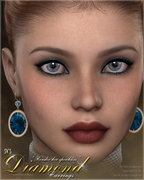 Sv S Diamond Earrings 3d Figure Assets Sveva